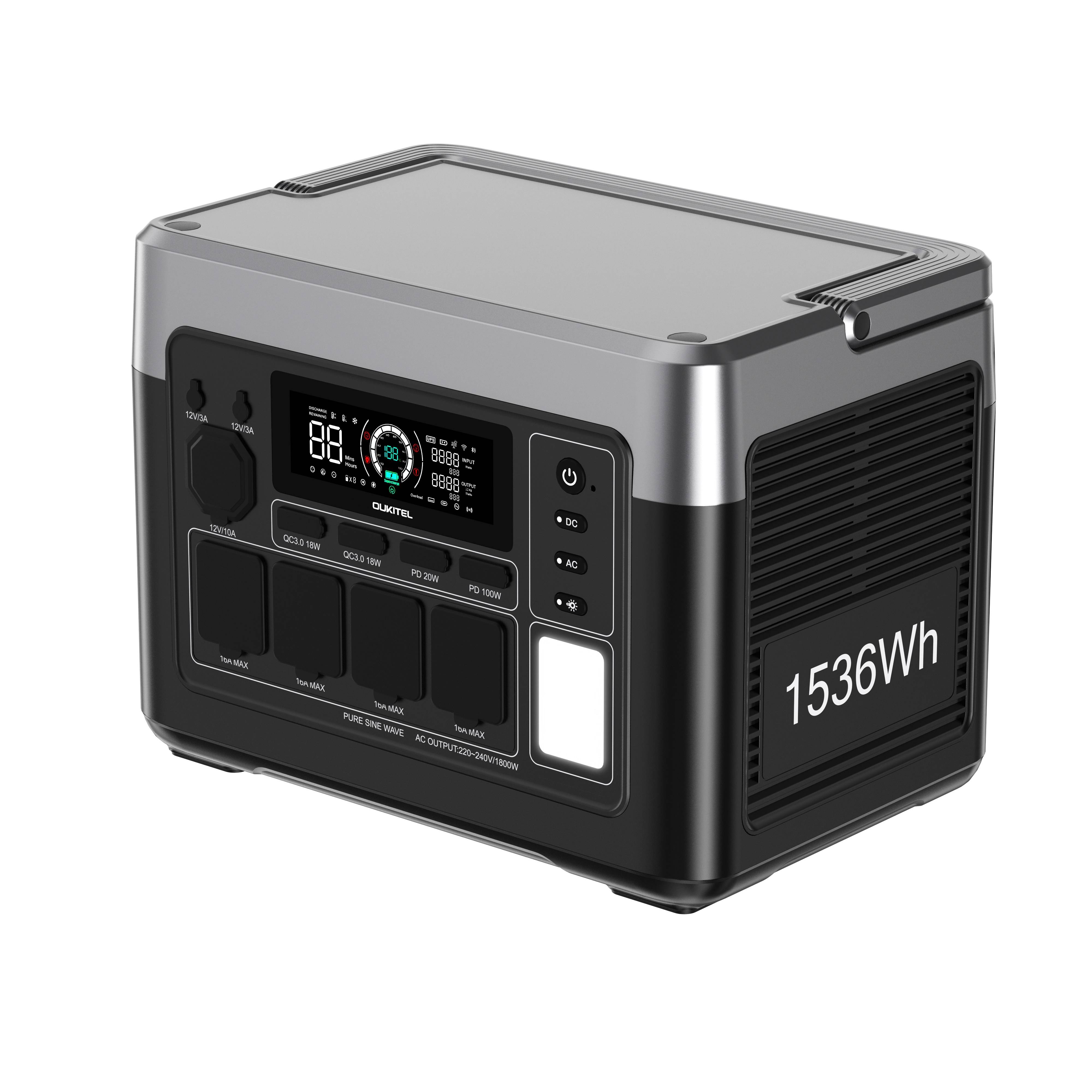 1800 W/1536 Wh