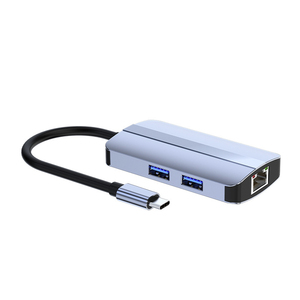 6 In1 Hub USB3.0 + USB2.0 * 2 + HDTV + ricarica USB-C PD + porta Ethernet 100mpbs tipo-C Hub Laptop tipo C Docking Station - Product Image 4