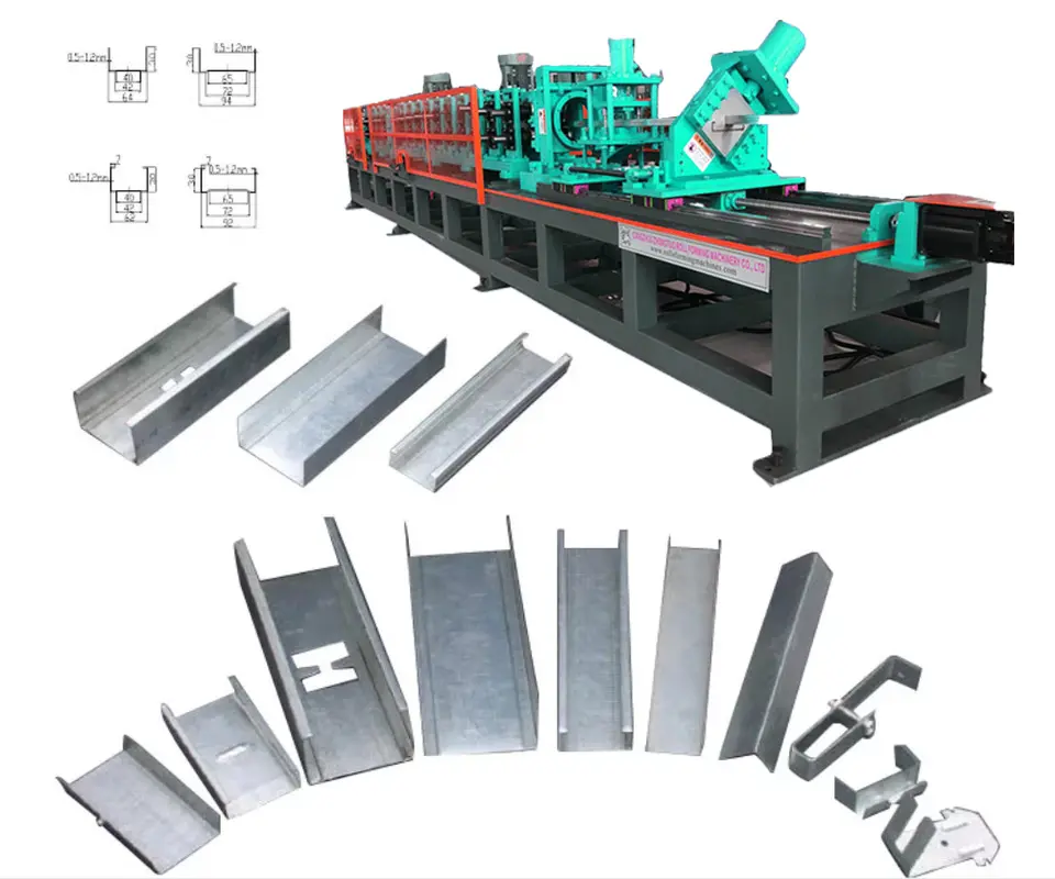 ZTRFM CE ISO Stahl kiel form maschine Stahl bolzen maschine Metall-Trockenbau bolzen und Ketten walzen form maschine