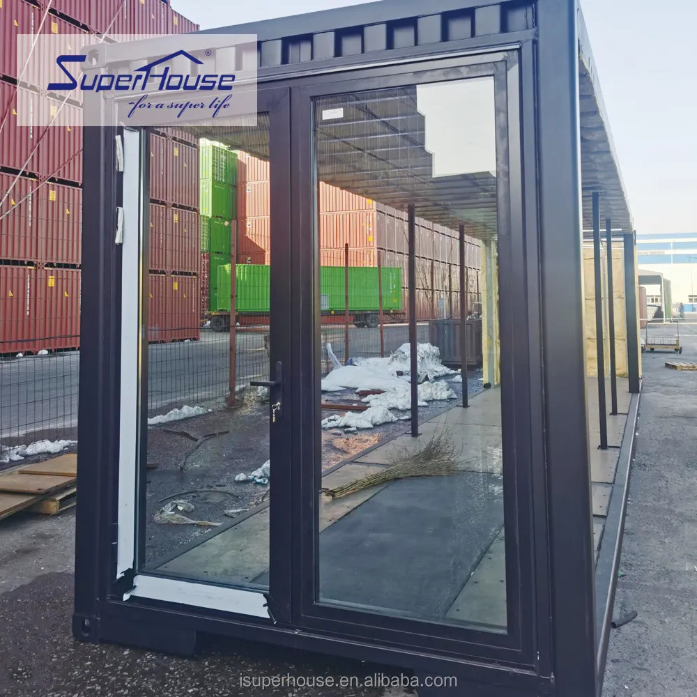 container house customized used front greenhouse aluminium glass film protect window