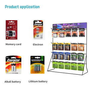 Banco 4 livelli espositore per batteria in metallo cremagliera per piccole cose Display portachiavi espositore per Snack - Product Image 4
