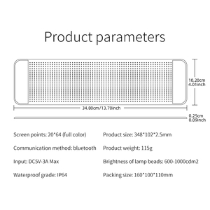 96*20 64*20 araba Led matris piksel paneli Diy RGB App + uzaktan kumanda programlanabilir şeytan göz gösterge ışığı animasyonlu gözler için kamyon - Product Image 6