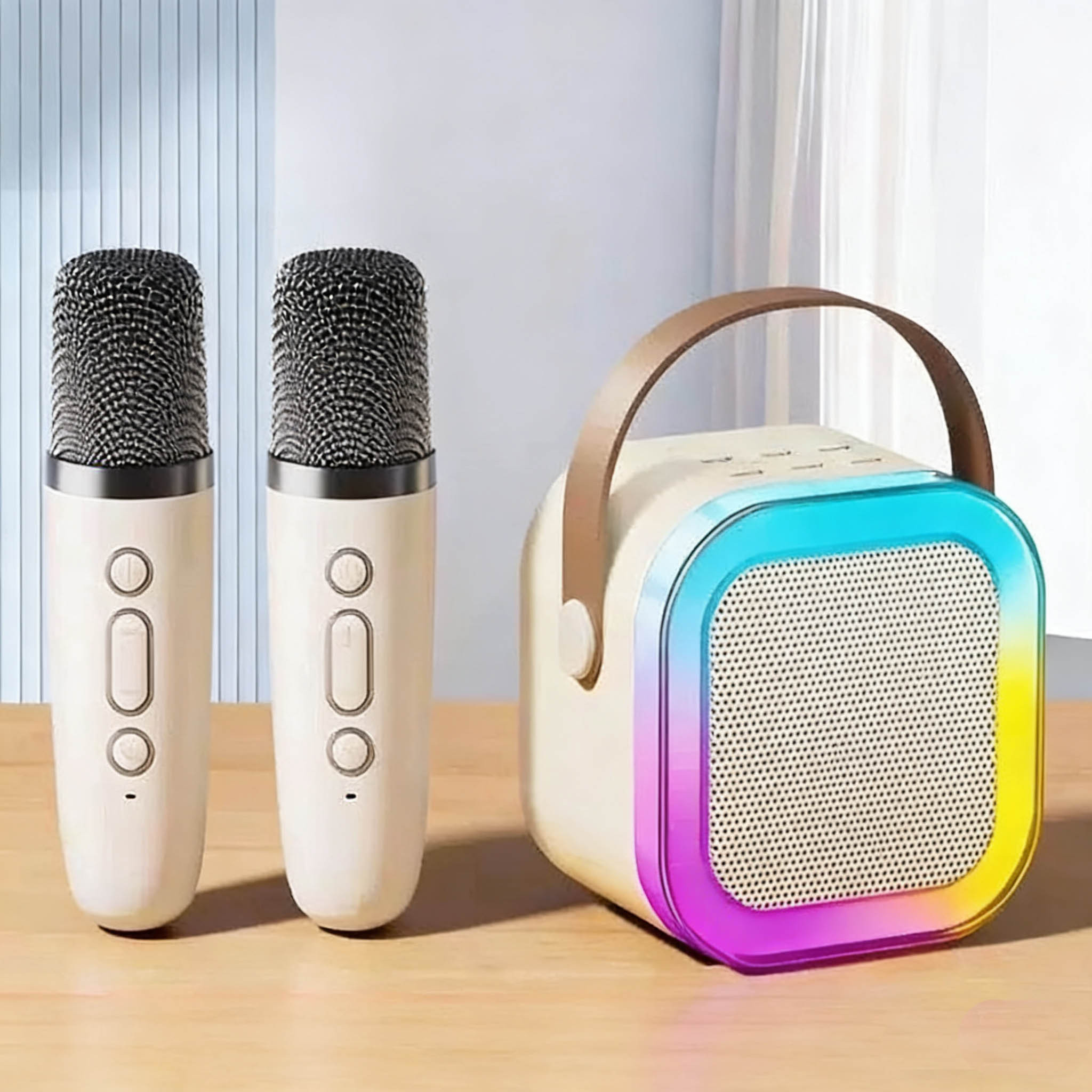 Off-White - Altavoz dual + Altavoz BT