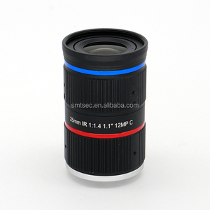 12MP 1 "25毫米C安装机器视觉镜头低失真F1.4低光4k闭路电视镜头，用于IP摄像机SL-0332
