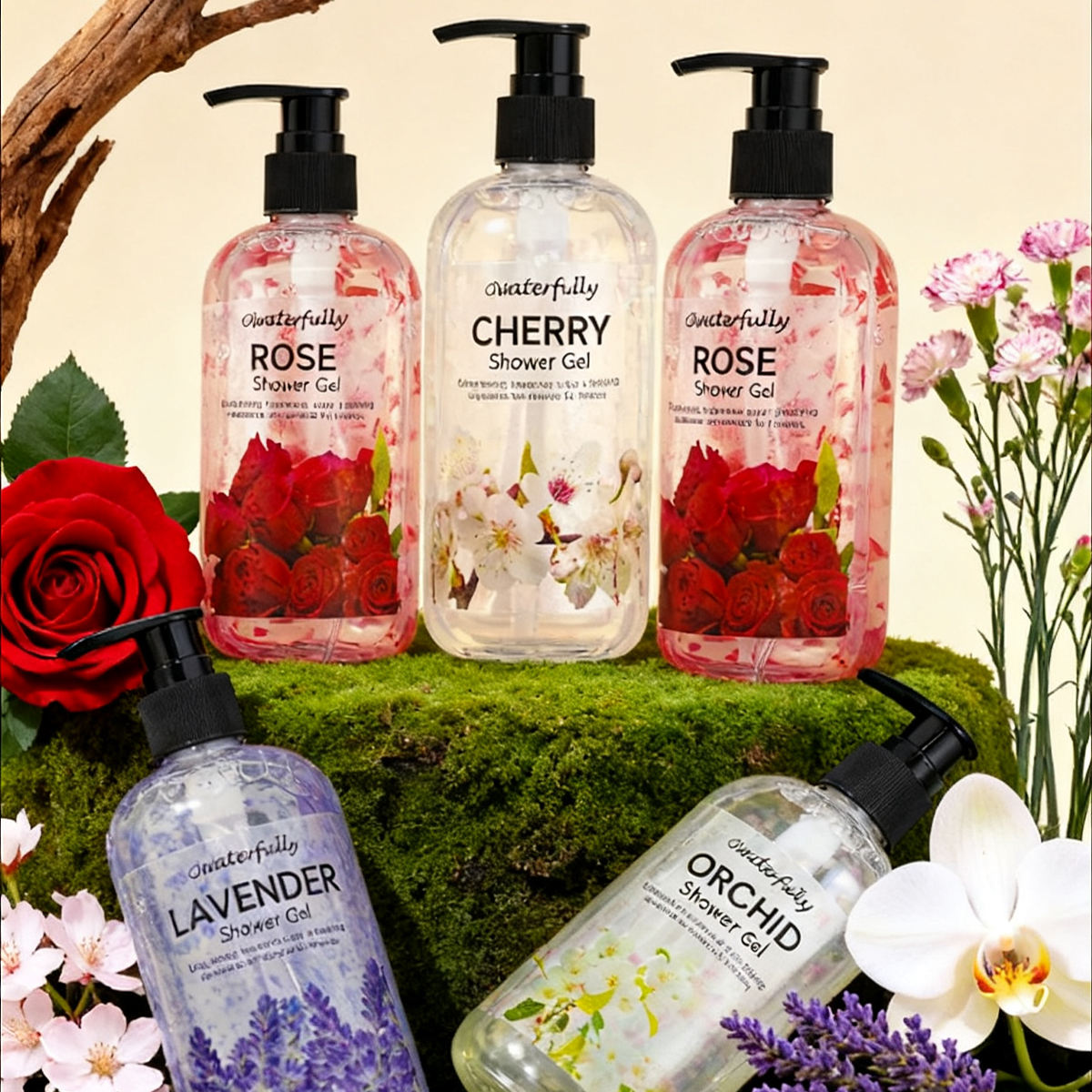 Rose Petal Body Wash Show gel