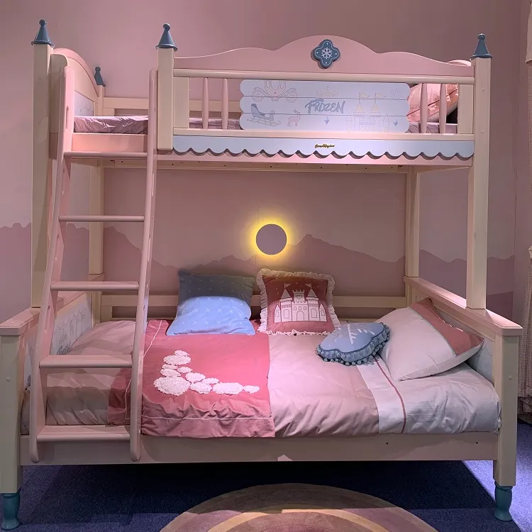 Tempat tidur anak prasekolah rumah kayu cama tempat tidur anak perempuan putri furnitur kamar tidur murah