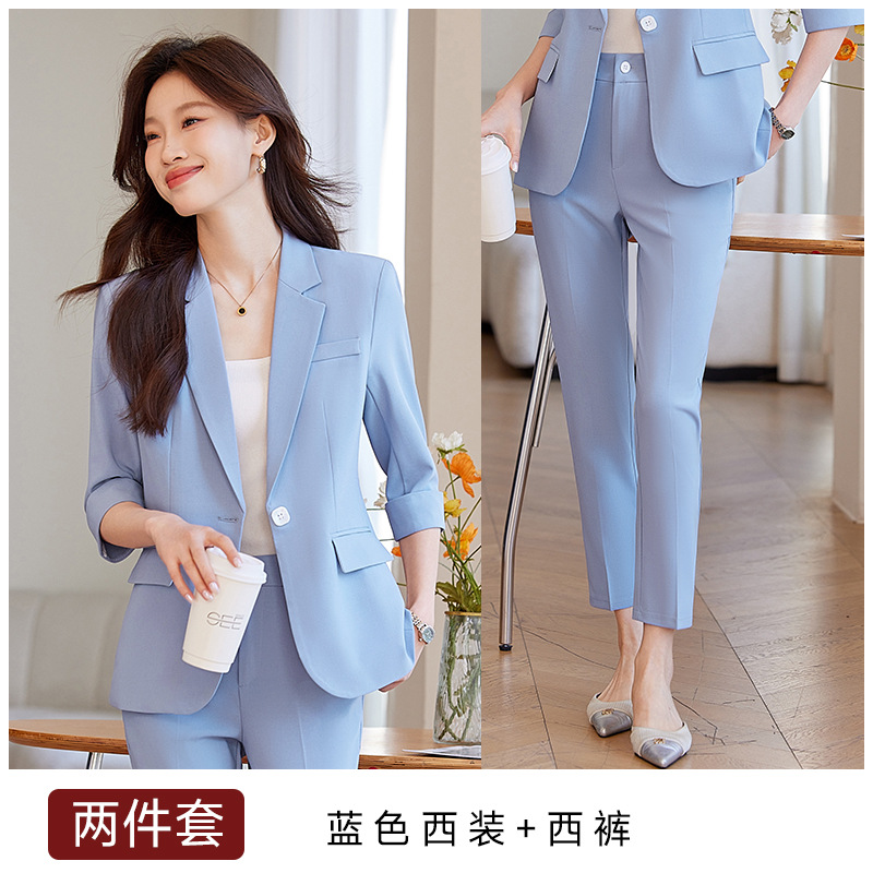 blue suit pants