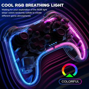 Controlador RGB para NS Switch/Lite/OLED/Pro, controlador de videojuegos con doble motor, función de vibración, modos de luz coloridos - Product Image 4