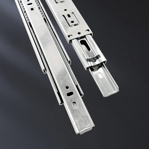 GOOD & E-Shining Teleskopkanal-Schubladen führung 35mm Industrial 3-fach Voll auszug Soft Close Kugellager Schubladen führungen - Product Image 2
