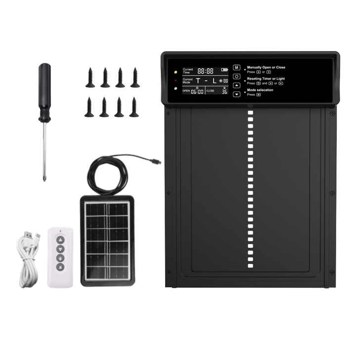 Automatic Remote Control Multi-Modes Solar Powered Lithium Battery Chicken Coop Door