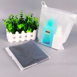 Cerniera con abbigliamento smerigliato borse impermeabili in plastica a chiusura lampo T-Shirt nera riutilizzabile imballaggio gioielli borsa con chiusura a Zip con stampa personalizzata - Product Image 2