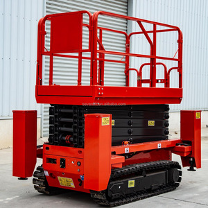 10M Rough Terrain Self Propelled Track Mobile Self Leveling <strong>Loading</strong> Electric Aerial Scissor Type Lift Work <strong>Platform</strong> Good Price - Product Image 4