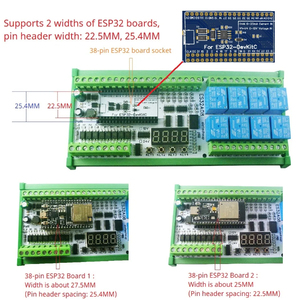 ES33B08 8AI-8DI-8DO ESP-WROOM-32 ESP32 scheda di espansione per Aiduino WiFi WEB MQTT modulo di rete Ethernet relè fai da te DC 12V 24V - Product Image 5