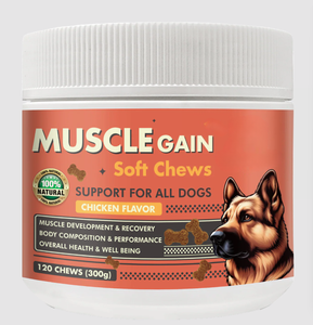 Integratore Alimentare per Cani Certificato FDA: HMB, <span class=keywords><strong>BCAA</strong></span> e Collagene in Compresse Morbide per Sviluppo Muscolare e Aumento di Peso - Product Image 2