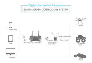 SKYDROID T12 uzaktan kumanda uçak Aeromodelling verici haritalama kamera ile dijital iletim - Product Image 6