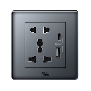 ARTDNA插座2针和3针插座通用墙壁插座C型Usb充电器插座 - Product Image 5