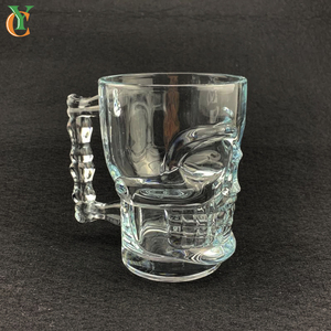 550ml <span class=keywords><strong>19OZ</strong></span> yuvarlak şeffaf kristal ucuz su cam bardak cam kolu ile toptan içme için