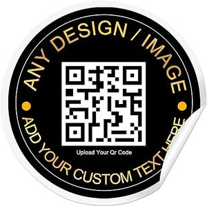 Custom QR <strong>Code</strong> Thank You Stickers, Design Your Image Logo Text Label Social Media Influencing Stickers for Business Activity - Product Image 1