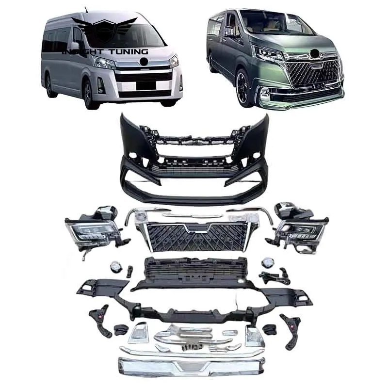 Bumper mobil WD kualitas tinggi Body Kit panggangan 2019 + Untuk Toyota Hiace komuter deluxe grandia quantum Bodykit