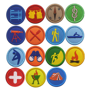 Factory Wholesale in Stock Custom Round Shape Embroidered Badge <strong>Boy</strong> <strong>Scouts</strong> Embroidery Patch Custom LOGO Patches With Hook &amp; Loop - Product Image 5