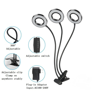 โคมไฟ LED 3วงกลม12วัตต์แบบมีความยืดหยุ่นคลิปหนีบมีช่องเสียบ USB สำหรับปลูกพืช - Product Image 2