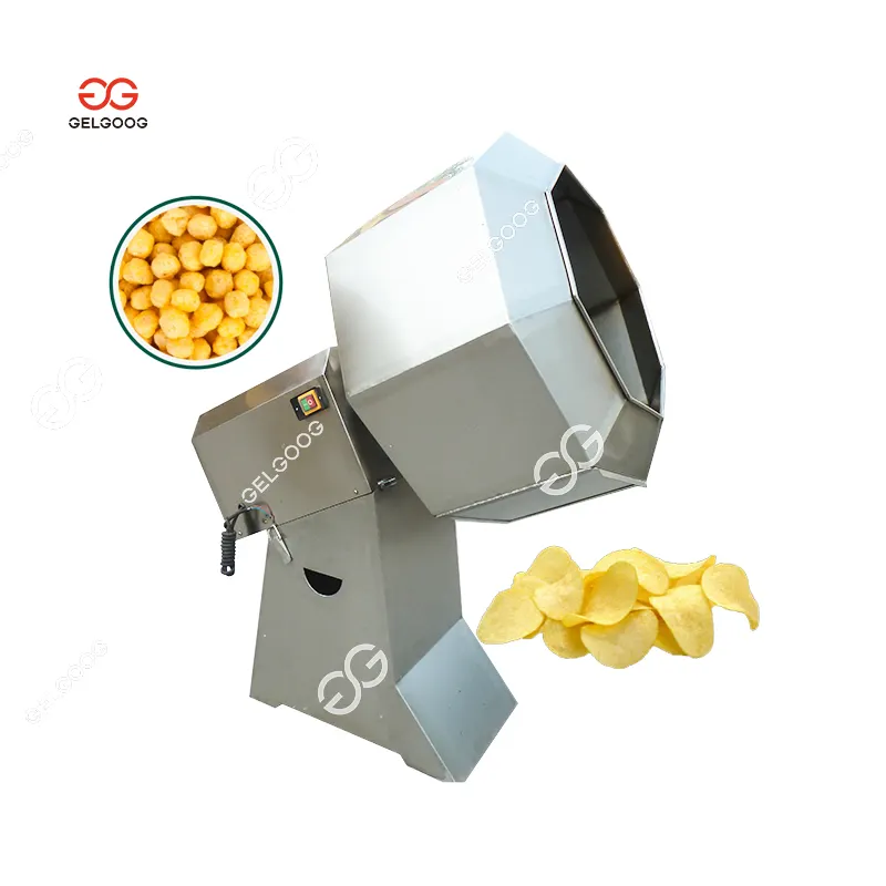 Produit assaisonnement soufflé par maïs automatique octogonal de fromage assaisonnement continu pour la machine d'assaisonnement de casse-croûte de frites