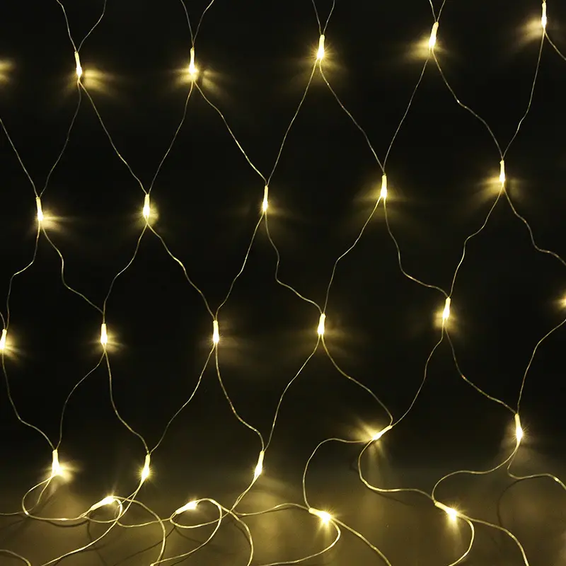 Guirnaldas de Navidad, guirnalda de luces LED de red para fiesta de Navidad, jardín, cortina decorativa para boda, iluminación para vacaciones