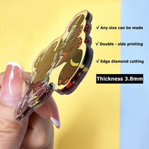 ที่มีคุณภาพสูงส่วนบุคคลอะนิเมะสลักโลโก้ขายส่งโลหะอะคริลิพวงกุญแจพริกไทยสเปรย์พวงกุญแจ - Product Image 6