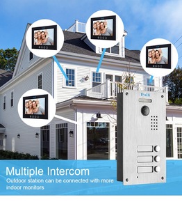 Multi apartamentos commax sistema de intercomunicación 2 cables Sistema de videoportero con audio puerta teléfono