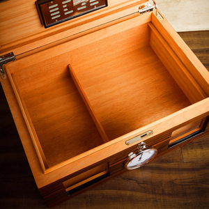 High-end Double Layers Cigar <strong>Humidor</strong> With Glass Window and Lock Lubinski Cigar <strong>Humidor</strong> - Product Image 4