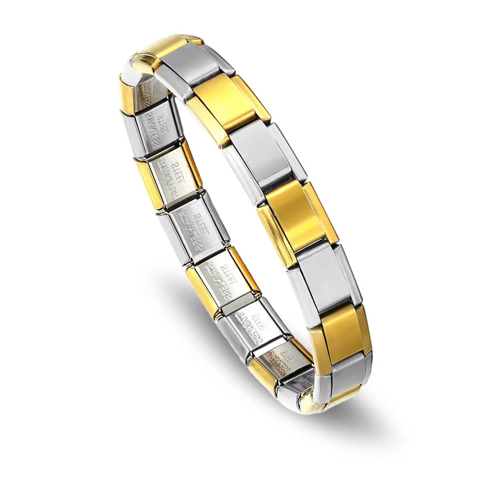 Gold and silver combination watch strap BD-11
