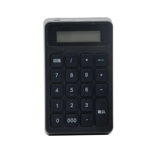 Tastiera numerica con numero Wireless 2.4 GHz ricaricabile personalizzata a 19 tasti con Display a LED
