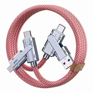 Dropshipping New 100W <strong>2</strong> <strong>in</strong> <strong>2</strong> PD Fast USB Cable for Huawei 4 <strong>in</strong> <strong>1</strong> Braided USB Type C Charger Cable - Product Image 4