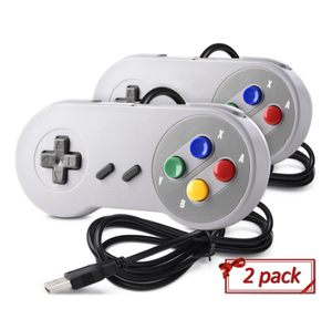 Controlador USB Gamepad 2pcs Super controlador de juego SNES USB clásico Gamepad juego joystick para raspberry pi