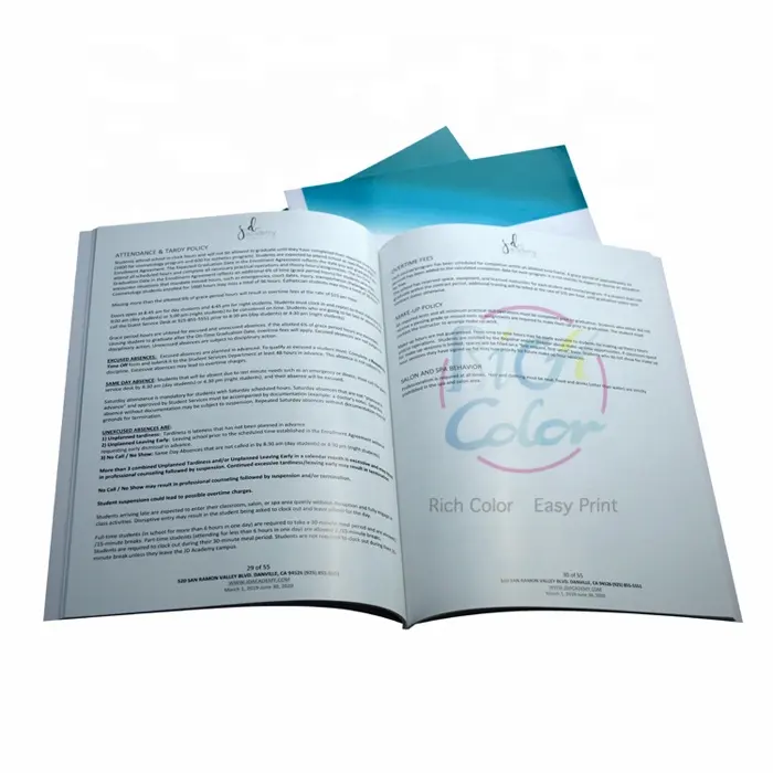 ソフトカバーブックレットパンフレットカタログマガジンブック印刷サービス工場直接カスタマイズデザイン