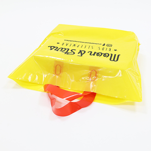 Tas belanja ukuran logo dengan gagang logo kustom kualitas tinggi kantung plastik tas belanja - Product Image 5