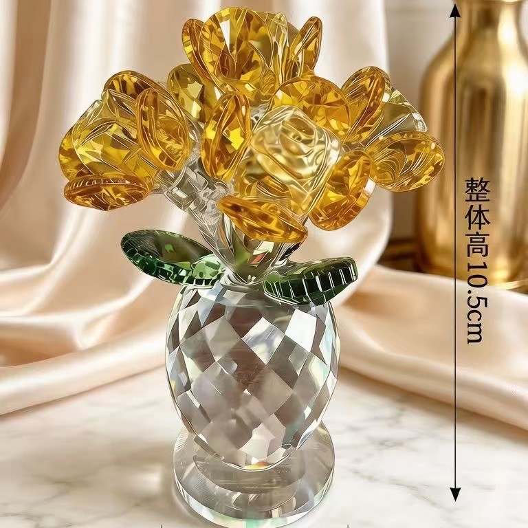 Six small yellow roses