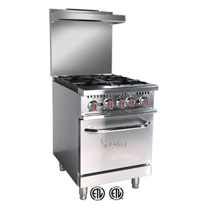 Eagle <strong>24</strong>&quot; Commercial <strong>Gas</strong> Range Cooker American Type 4 Burners with Standard <strong>Oven</strong> ETL Approved Kitchen Machines - Product Image 1