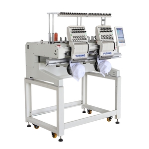 FT-CT1202HCS computadora multifunción doble 2 cabeza tapa camiseta fácil cordones lentejuelas bordado máquina para tienda de diseño - Product Image 1