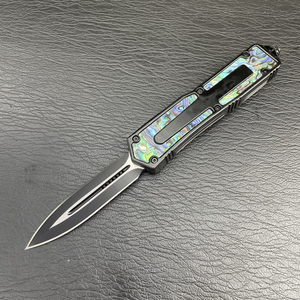 Scarab Hợp kim kẽm xử lý túi dao dát bào ngư Vỏ hợp thời trang chơi EDC ngoài trời di động đa năng công cụ dao - Product Image 4