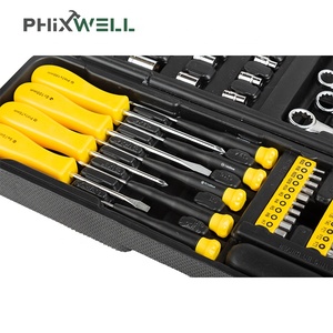プロの修理ツールボックスハンドツールキットアイテムコンボ家庭用折りたたみ式ツールセット - Product Image 4