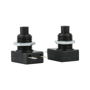 KAN-8001 1.5A 250V真鍮プラスチック緊急プッシュボタンスイッチ2ピン12mm取り付け穴電子構造