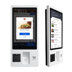 21.5 inch treo tường màn hình cảm ứng tự phục vụ thanh toán <span class=keywords><strong>kiosk</strong></span> thanh toán thiết bị đầu cuối cho các cửa hàng tạp hóa tùy chọn đầu đọc mã vạch SDK - Product Image 1