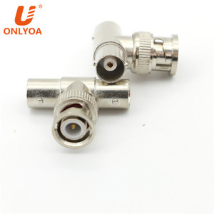 <strong>BNC</strong> T Type Three-way Monitoring Video Connector <strong>BNC</strong> <strong>Adapter</strong> Q9 Connector Male to Double Female Connector - Product Image 4