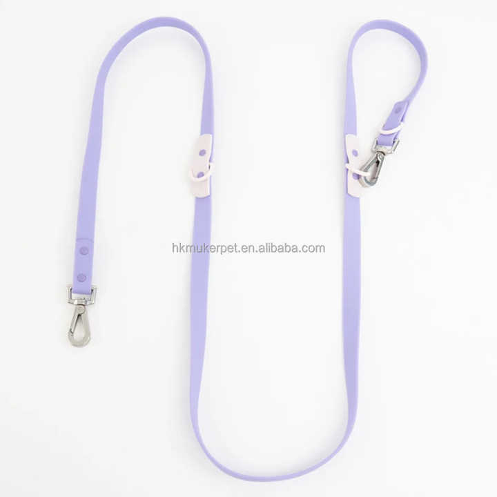 Pet Dog Supplies Multi Use Outdoor Indoor Walking Gummi PVC-beschichtet Cross-Body Verstellbare Hunde leine mit zwei Haken aus Zink legierung