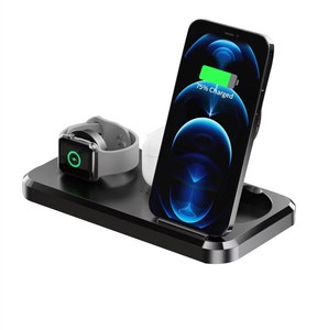 15W多機能ポータブル3 in 1 3in1折りたたみ式ワイヤレス充電器3 in 1高速充電器iphoneアップルウォッチイヤホン - Product Image 1