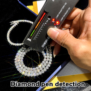Fine Jewelry 100% 925 Silver <strong>Chain</strong> Necklace 3MM Hip Hop Vvs Moissanite Diamond Tennis <strong>Chain</strong> <strong>Iced</strong> Out <strong>Chain</strong> Men's Necklaces
