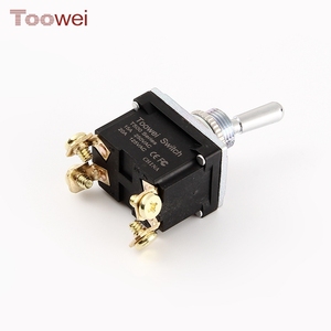 中国製ロッカートグルスイッチ15a 250v 20a 125v spst3ピンオン/オフ/オンスイッチメタルバット防水ブーツカバーロッカートグルs - Product Image 2