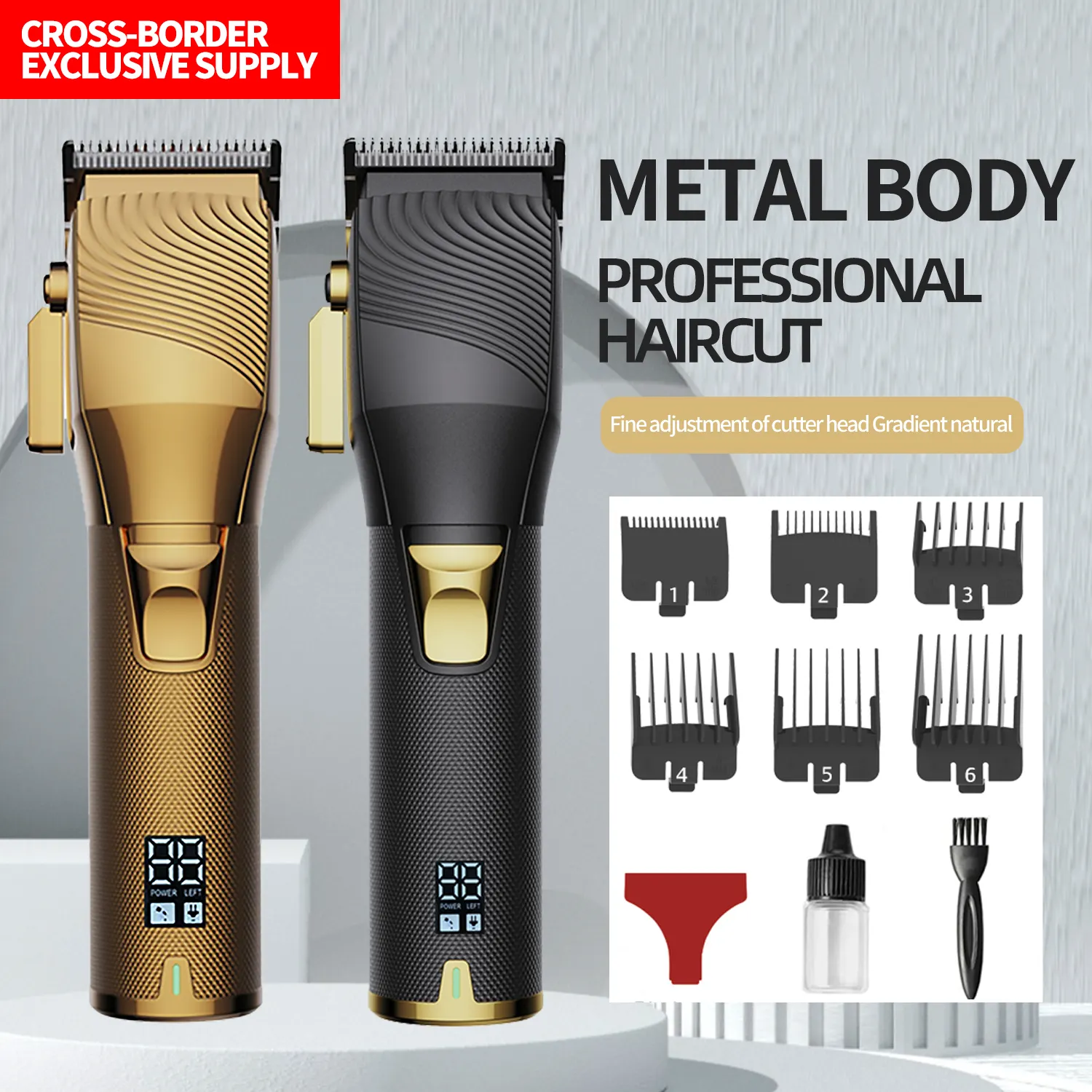 New Professional Rechargeable Electric Trimmer Cut Machine Hairdresser Cordless Hair Clipper For Men