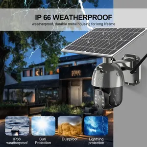 WiFi 4G Solar-Charged <strong>Home</strong> and Outdoor Security Video Camera with Night Vision <strong>System</strong> <strong>for</strong> Network Security Monitoring - Product Image 5